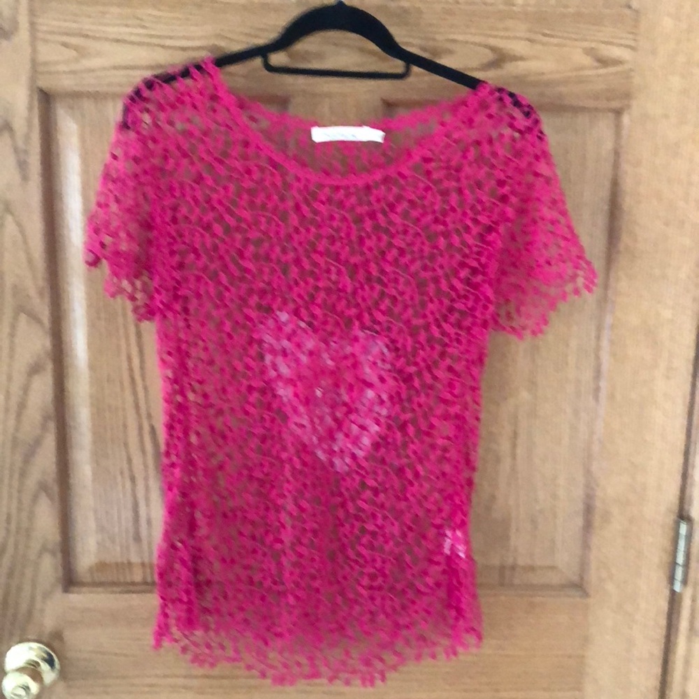 Hot pink crochet top